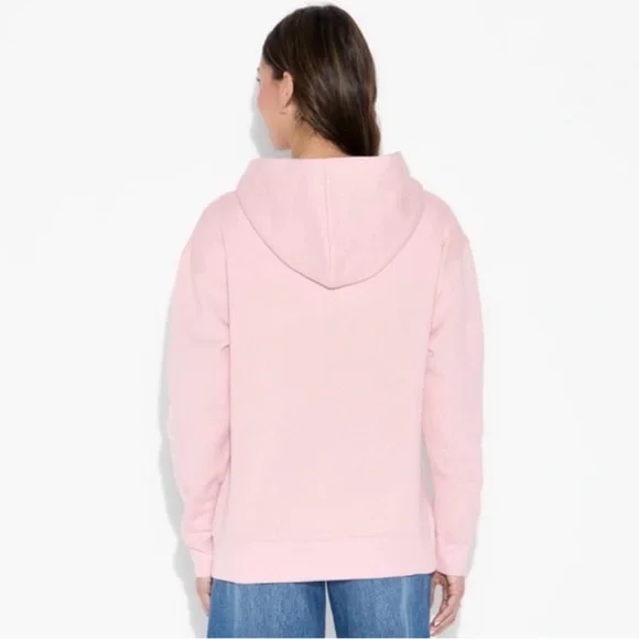 Wild Fable™ Women's Oversized Hooded Pullover Sweatshirt XS Pink Girl Intuition - Picture 3 of 10